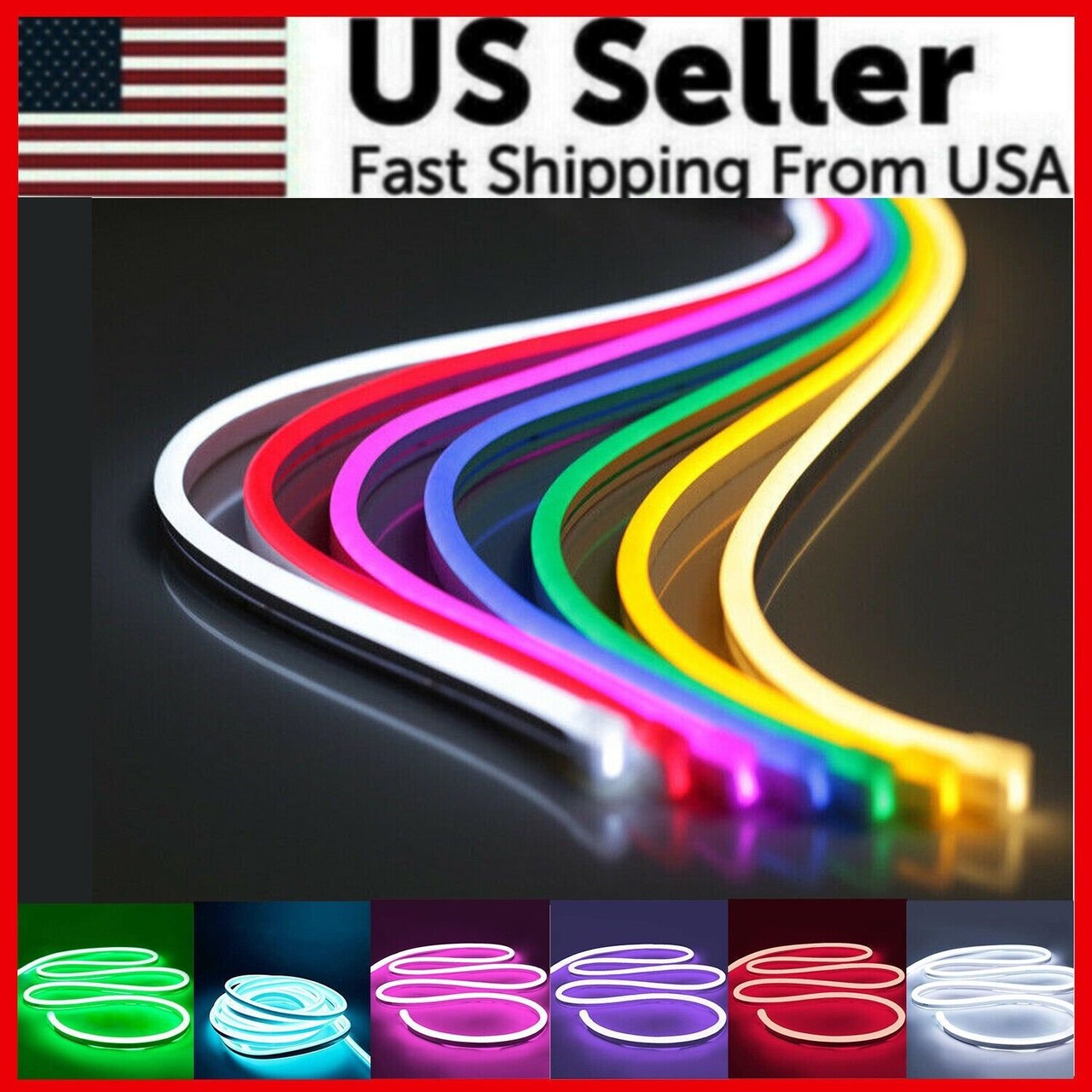 Edge Collections – Flexible Silicone Neon LED Strip Tube Light (12V, Waterproof) – 1 Piece